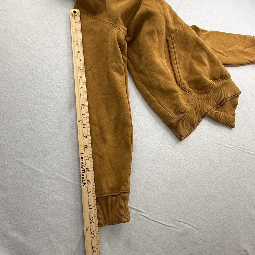Champion Boys XL 18/20 Tan Script Logo Pullover Hoodie Sweatshirt